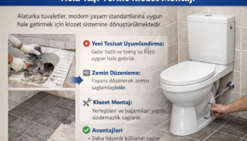 Hela Taşı Yerine Klozet Montajı