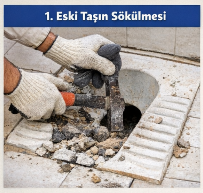 normal tuvaleti klozete çevirme