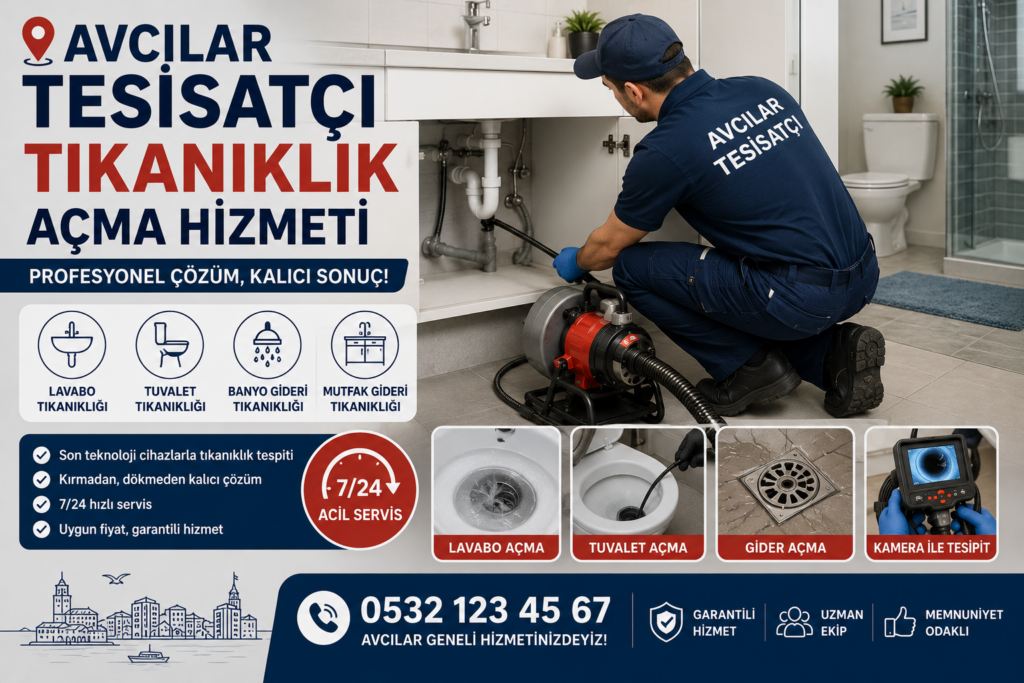 Avcılar Tesisatçı Tıkanıklık Açma Hizmeti